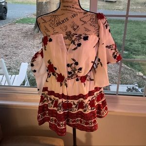Off the shoulder boutique romper, size small, never worn